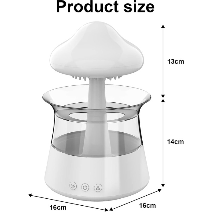 Зволожувач повітря, Кімнатний зволожувач, Зволожувач 450 мл, Зволожувач повітря для спальні, Хмарний зволожувач повітря для дому, Офісу, Кімнати, Дитячої кімнати (Medium, 06 White)