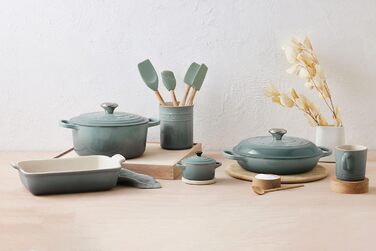 Набір кухонних аксесуарів Le Creuset Craft Series з керамічним казаном, 5 предметів, колір Морська сіль (Sea Salt)