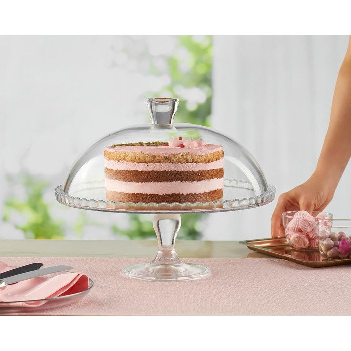 Підставка для капкейків та мафінів з кришкою-куполом, сервірувальний посуд