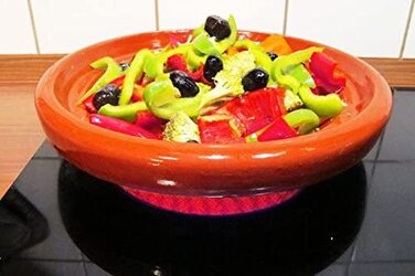 Тажин марокканський Tanger, глазурований, Ø 26 см, для 2-3 осіб - каструля для приготування, преміум-якість, для всіх типів плит та духовки