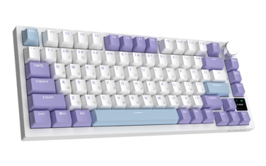 Бездротова механічна клавіатура Ajazz AK820 PRO 75% Flying Fish Switch White RGB (AK820PRO-FF-PWB)