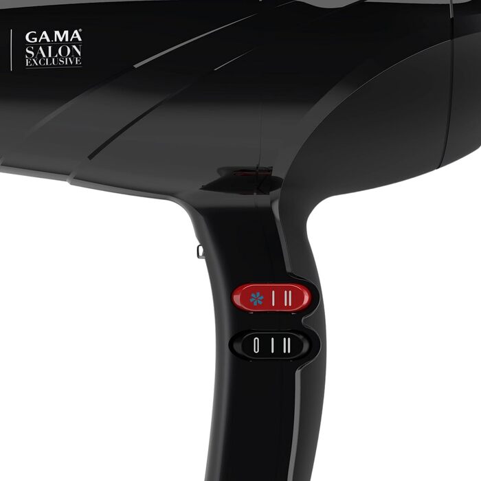 Професійний професійний фен Gama Italy технологія та система Oxy-Active C блиск та глибоке очищення волосся Більше ніякого пухнастості Зроблено в Італії Чорний