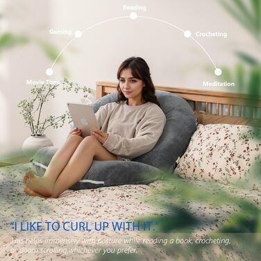 Підкуштунок для читання INSEN: спинка для сидіння в ліжку, для читання, відпочинку, медсестер, дорослих, мам та дітей. Підкуштунок для прес-вижимання в ліжку, охолоджуючі смуги (сірий, базовий)