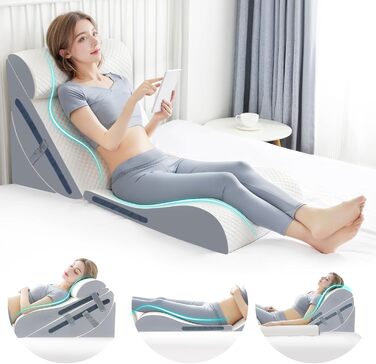 Набір з 4 подушок-кусочків з memory foam для підтримки спини та попереку. Подушки-кусочки для лікування болю в спині, після операцій, для сну.