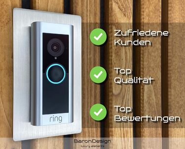 Накладки для Ring Video Doorbell Pro: нержавіюча сталь, аксесуари, кріплення, щиток, панель для кріплення на стіну, полірована сталь