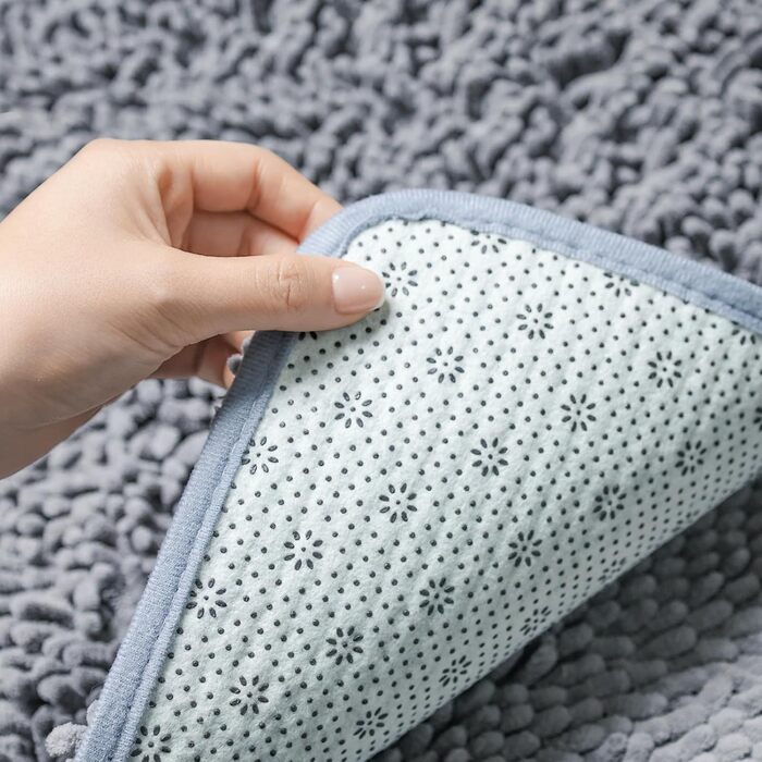 Комплект килимків для ванної кімнати Digiroot (2 шт.) - неслизькі, швидковисихаючі, поглинаючі, 40x60 см, 50x80 см, темно-сірий