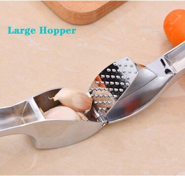 Прес для часнику з нержавіючої сталі - професійний подрібнювач часнику та м'яса, прес для часнику, роздавильник, міцний, з надійною конструкцією, легко миється