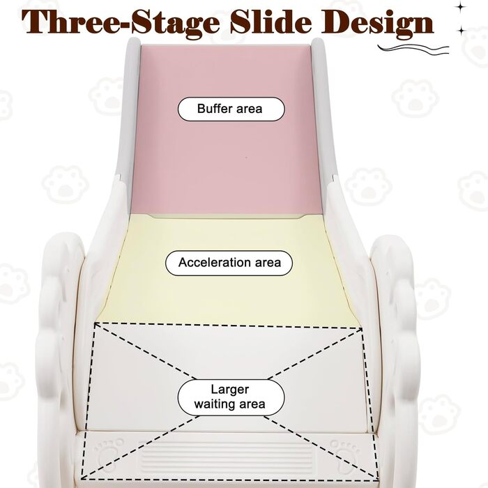 Дитяча гірка складана з підлокітниками сіра для дому та вулиці