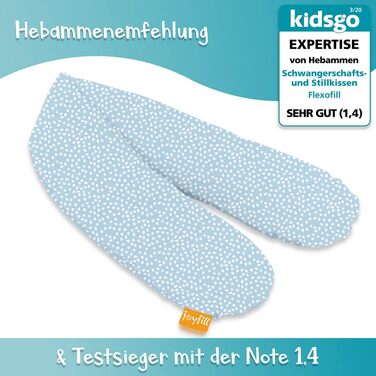 Подушка для годування Joyfill® Premium з мікроперлин - ідеальна для сну та годування | Зручна та тиха подушка для сну на боці | Виготовлено в Німеччині | Подушка для годування (170см, сніжинки)