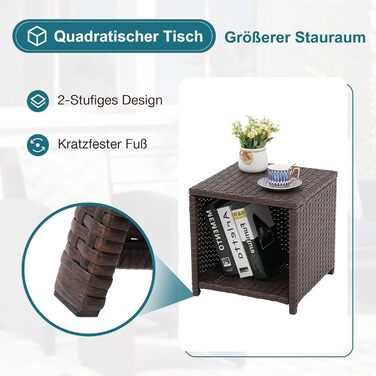 Садовий набір меблів з ротангу OC Orange-Casual 5 предметів: диван, крісла, столик, пуфи, подушки - темно-сірий