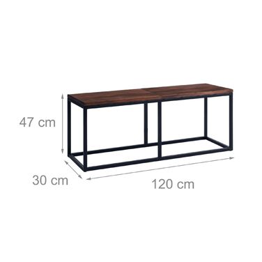 Лавка для вітальні/їдальні Relaxdays Industrial, 120 см