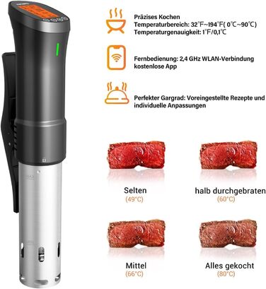Inkbird Sous Vide Stick 1000 Вт, ISV-200W - су-від прилад з керуванням через додаток, 360° циркуляція, 0°C-90°C