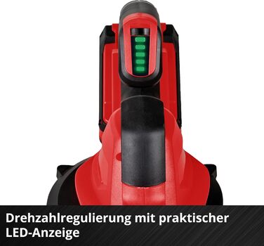Einhell GE-UB 18/250 Li E-Solo: Акумуляторний повітродув Power X-Change (18 В, 250 км/год, 3 насадки, регулювання швидкості, без акумулятора + акумулятор 4.0Ah та зарядний пристрій)