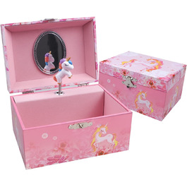 Скринька для прикрас TAOPU з музичною скринькою з музичною скринькою єдинорога, що обертається, скринька для ювелірних виробів, чудовий подарунок для дівчат