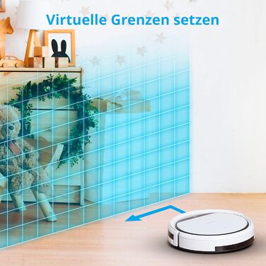 Робот-пилосос MEDION MD 18500 з базою для зарядки, білий (90 хв роботи, для твердих підлог, плитки, ламінату, оптимізований для шерсті тварин, прямий всмоктування, автоматичне повернення на базу)