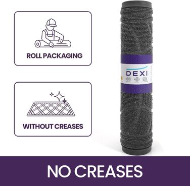 Килимок для дому та вулиці DEXI, 60 x 90 см, антиковзаючі, миється, вологостійкий, сірий