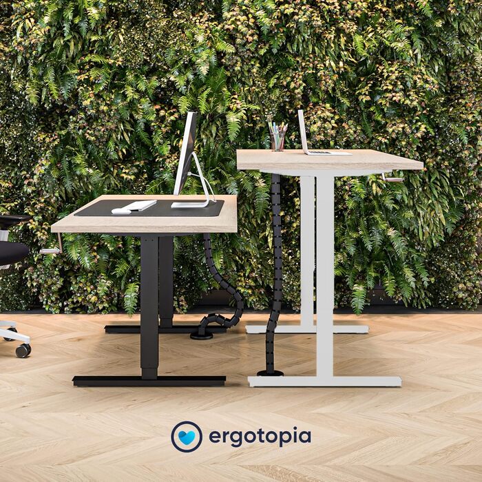 Регульований стіл Ergotopia Desktopia | Ручне регулювання висоти | Білий (Без стільниці)