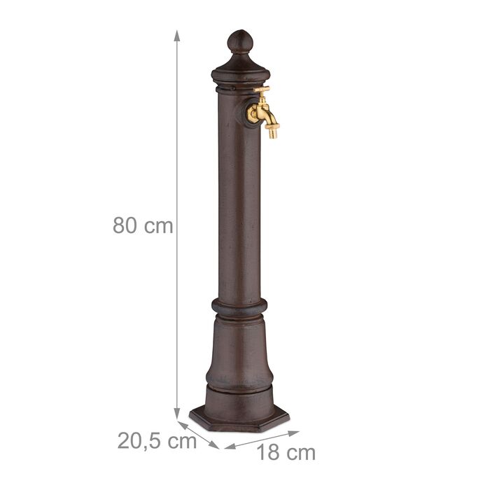 Relaxdays Античний фонтанчик для стояння, 80 см