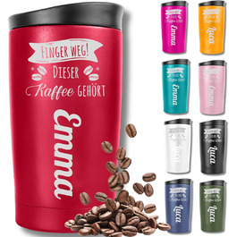 Термокружка з гравіюванням, 350 мл, чорна (можливість персоналізації), без витоку