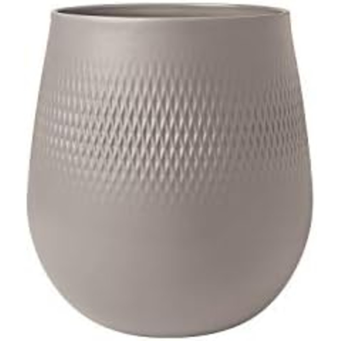 Ваза Villeroy & Boch Manufacture Collier Taupe, 23 см, кераміка, преміум-якість