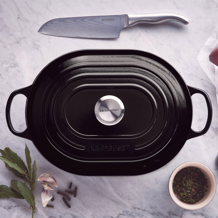 Низька сковорода довгаста 3,4 л чорна матова Le Creuset