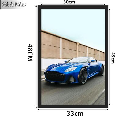 Набір фоторамок 3 шт 70x50 см, дерев'яні рамки для фото, картин, постерів (чорні, 30x45 см)