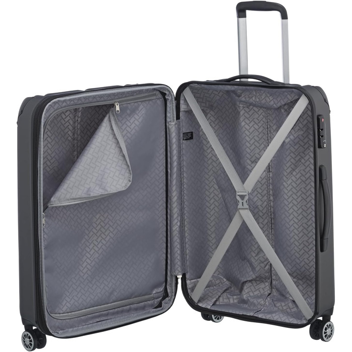 Чемодан Travelite City з 4 колесами, великий/середній, зелений (Anthrazit, набір валіз L/M)