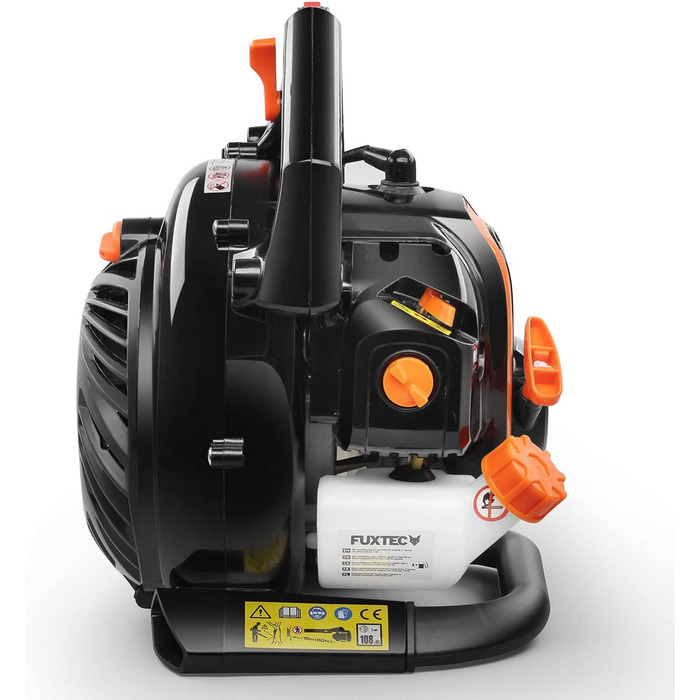 ФУКСТЕК Профі Бензиновий Листозбір/Подрібнювач FX-LBS126P – Листодув та подрібнювач з насадкою для видування, всмоктуючим шлангом та мішком для збору листя 60л – Анти-вібраційна функція – Швидкість повітря 62,7 м/с