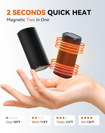 Електричні грілки для рук KINREECELL 2 шт., 4 рівні нагріву до 136°F, батарейні, компактні, час роботи до 16 годин, для гольфу, катання на лижах, кемпінгу, зимові подарунки