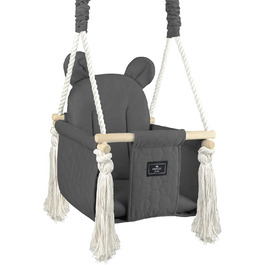 Дитяча гойдалка для дому та вулиці Bär Light Velvet | Дерев'яна гойдалка для дітей | Гойдалка для дверного отвору