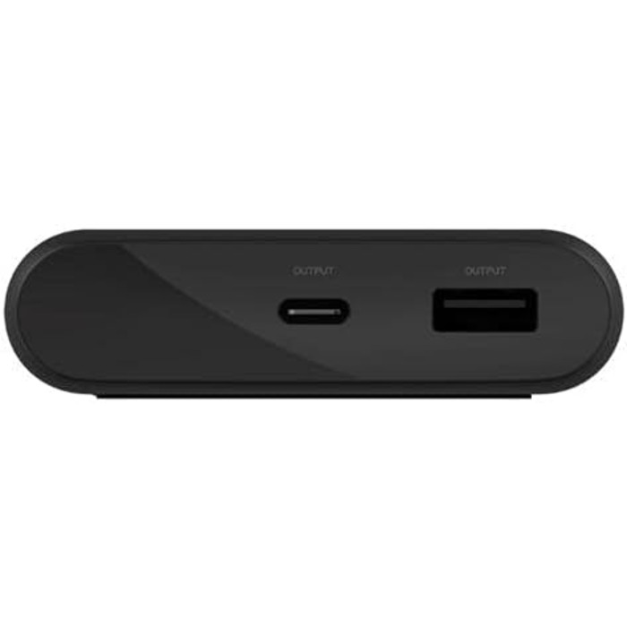 Ігровий повербанк Belkin Boost Charge 10K з підставкою, 2 порти USB-C/USB, швидка зарядка, Чорний