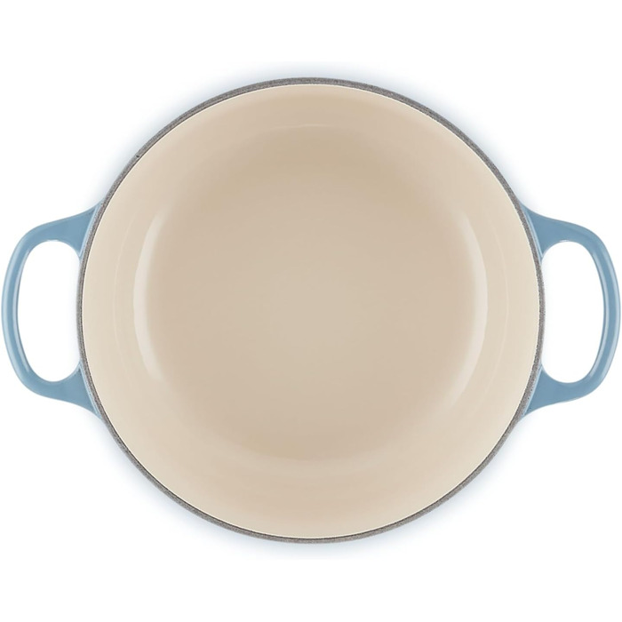 Le Creuset Signature Казанок з чавуну з кришкою, Ø 20 см, 2,4 л, Chambray, для всіх типів плит, включаючи індукцію
