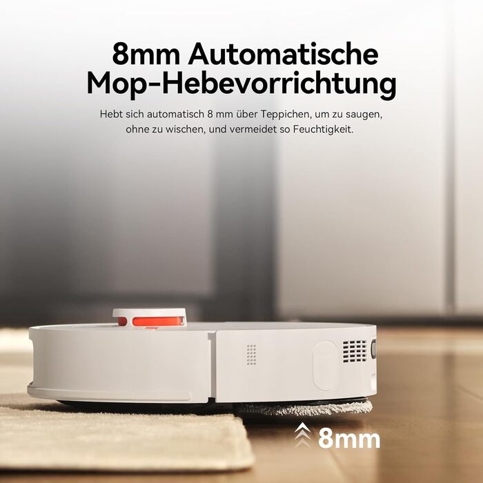 Робот-пилосос JONR T5 Pro з функцією миття, 8150Pa потужність всмоктування, сушка гарячим повітрям, антизаплутана бокова щітка, уникнення перешкод, LiDAR-навігація, док-станція All-in-One