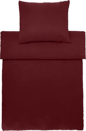 Набір підковдр Domopolis Basics Microfiber King, Burgundy, 135x200 см & Наволочка 80x80 см