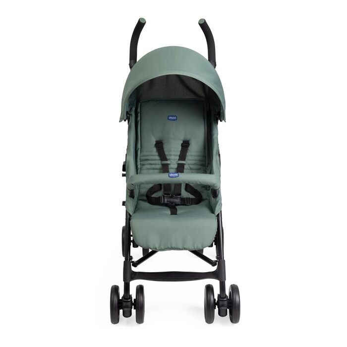 Дитяча коляска Chicco Echo Lite, зелений колір, від народження до 22 кг, регульована спинка, великий сидіння, захист від ударів, складаний дощовик, гальма та поворотні колеса