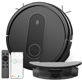 Робот-пилосос з функцією миття 2 в 1, потужність всмоктування 3000Pa, час роботи до 120 хвилин, 4 режими прибирання, робот-пилосос для видалення шерсті тварин з Aquacontrol™ Робот-пилосос з функцією миття 2 в 1, потужність всмоктування 3000Pa, час роботи до 120 хвилин, 4 режими прибирання, робот-пилосос для видалення шерсті тварин з Aquacontrol™