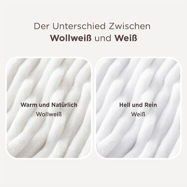 BEDSURE Плед великий 220x240 см - теплий, м'який, для дивана та декору інтер'єру, вовняний, флісовий, білий