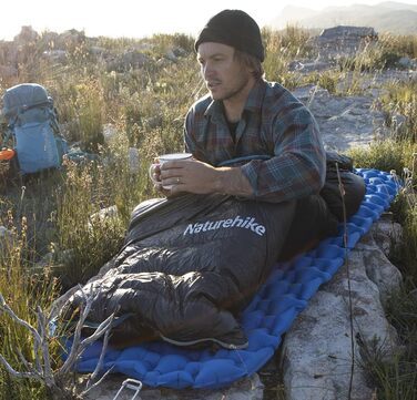 Надлегкий пуховий спальний мішок Naturehike CW400 Кемпінговий спальний мішок для дорослих Потужність наповнення 650FP -11C6C з водонепроникним компресійним мішком Підходить для піших прогулянок/їзди на велосипеді/кемпінгу