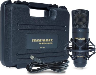 Мікрофон конденсаторний Marantz Professional MPM-1000U з великою мембраною, USB, нирковий характер, для подкастів, студії, геймінгу, з кабелем USB та кріпленням для мікрофона