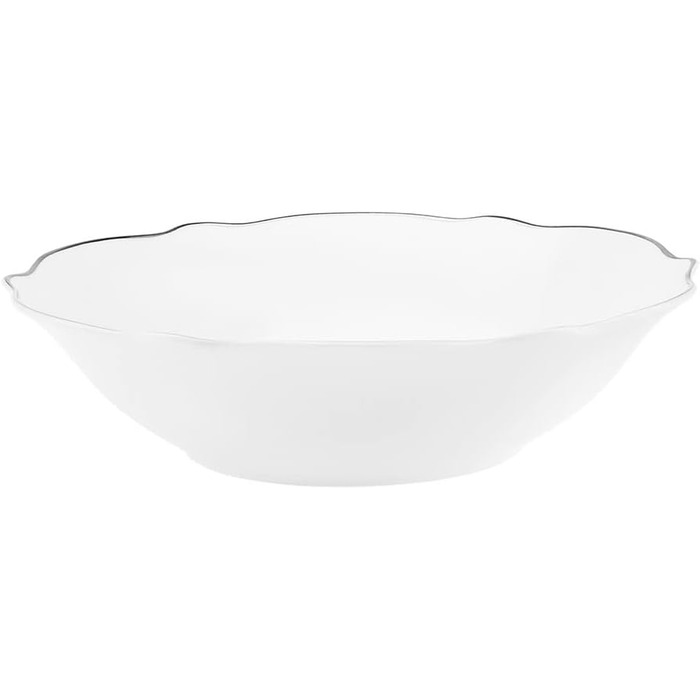 Човновий порцеляновий посуд на 6 персон 27шт тарілки, глибокі тарілки, тарілки для тортів, миски, унікальний дизайн, повсякденний та спеціальний посуд (платініум)
