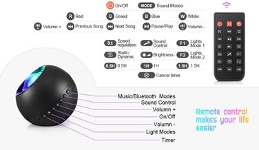 Проектор зоряного неба Sternenhimmel з Bluetooth, нічник для дітей та дорослих, 300 режимів, градієнтне освітлення (Сірий)