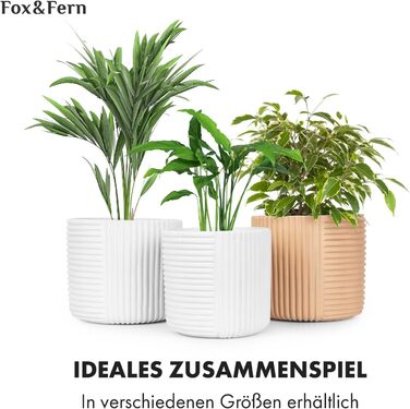 Квітчанка Fox & Fern Großer 30,5 см: стильний горщик з 3D-текстурою та дренажем для дому та саду