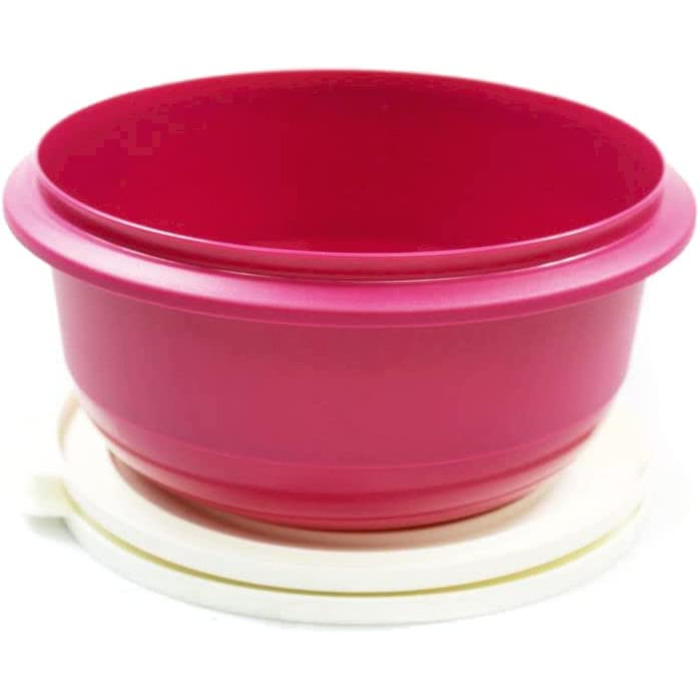 Миска для змішування Tupperware 37988, 3,5 л, Темно-рожева і біла