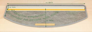Ступінчасті килимки Metzker Vorwerk Uni Antares напівкруглі 65x24x4 см (Бордо, 15 шт.)