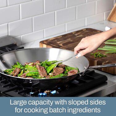 Вок-сковорода All-Clad 4414 з нержавіючої сталі, 5 л, 35.6 см