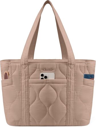 Сумка для ноутбука LOVEVOOK, жіноча велика, shopper, tote, для роботи, навчання, подорожей (15.6 дюймів, хакі)