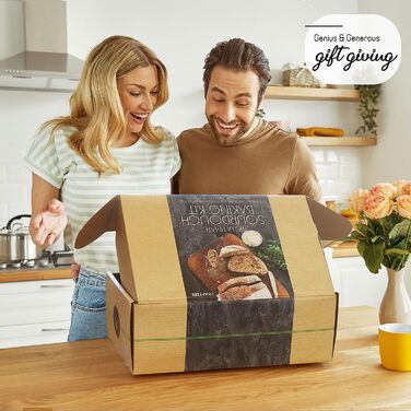 Набір для приготування закваски з повним комплектом: каструля, скляна тара 1000 мл, корзини для бродіння, скребок, ваги, рецепти та інструменти для випічки