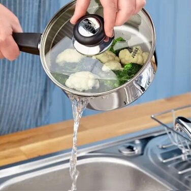 Набір каструль Judge Vista 3 шт. з нержавіючої сталі, 16/18/20 см, з кришкою-ситом, індукційні, для духовки