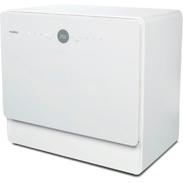 MINI посудомийна машина MEDION DWT51 біла (5 комплектів, з сенсорним керуванням, функція відра, 7 програм, таймер, MD 37766)