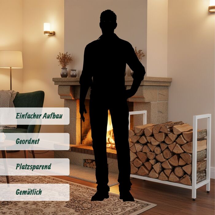 Стильна полиця для дров Relaxdays